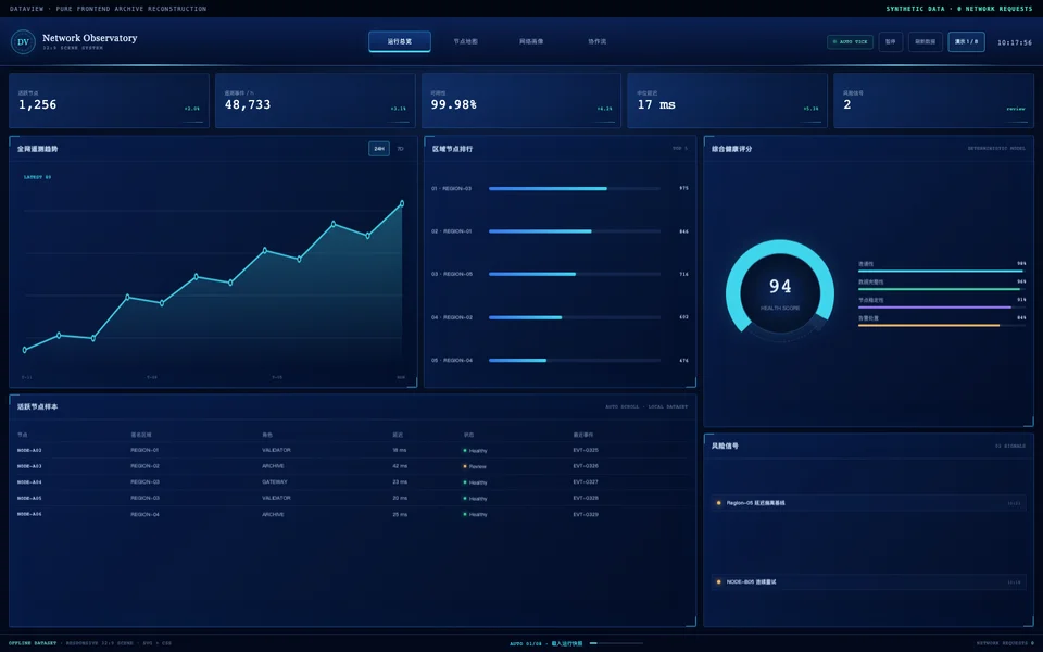 DataView · 公开 Demo 实际界面